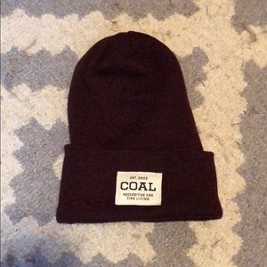 Maroon coal beanie, unisex